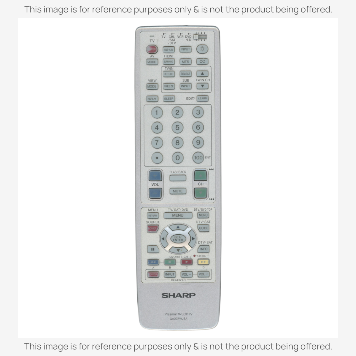 Anderic Substitute for Sharp GA037WJSA TV Remote Control [RRGB118WJSA]