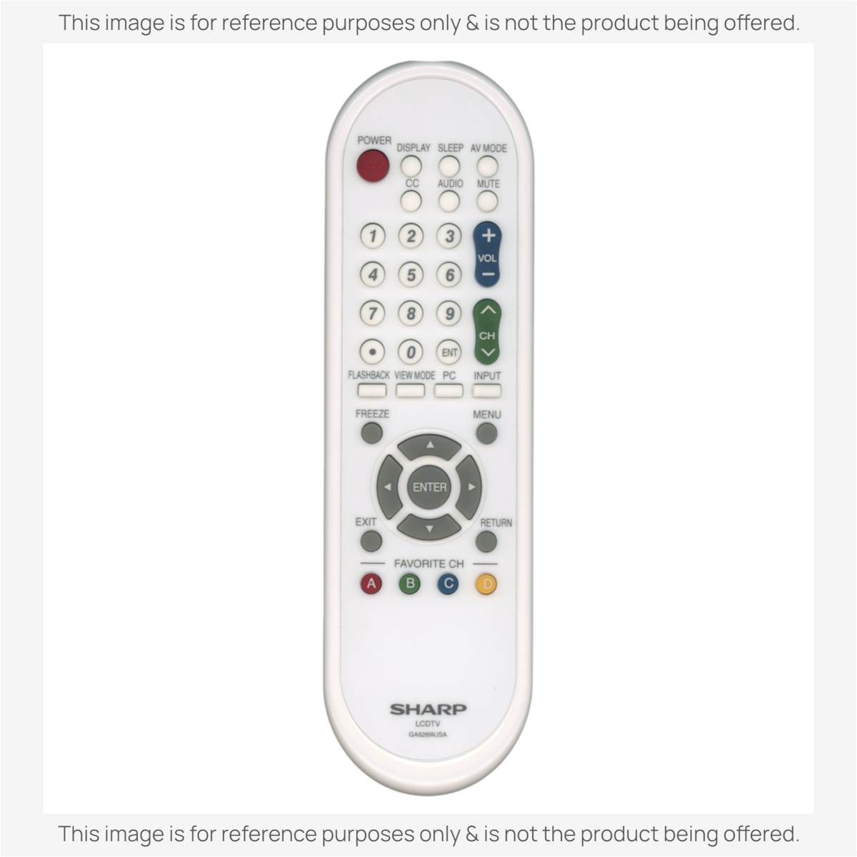 Anderic Substitute for Sharp GA626WJSA TV Remote Control [RRGB118WJSA]