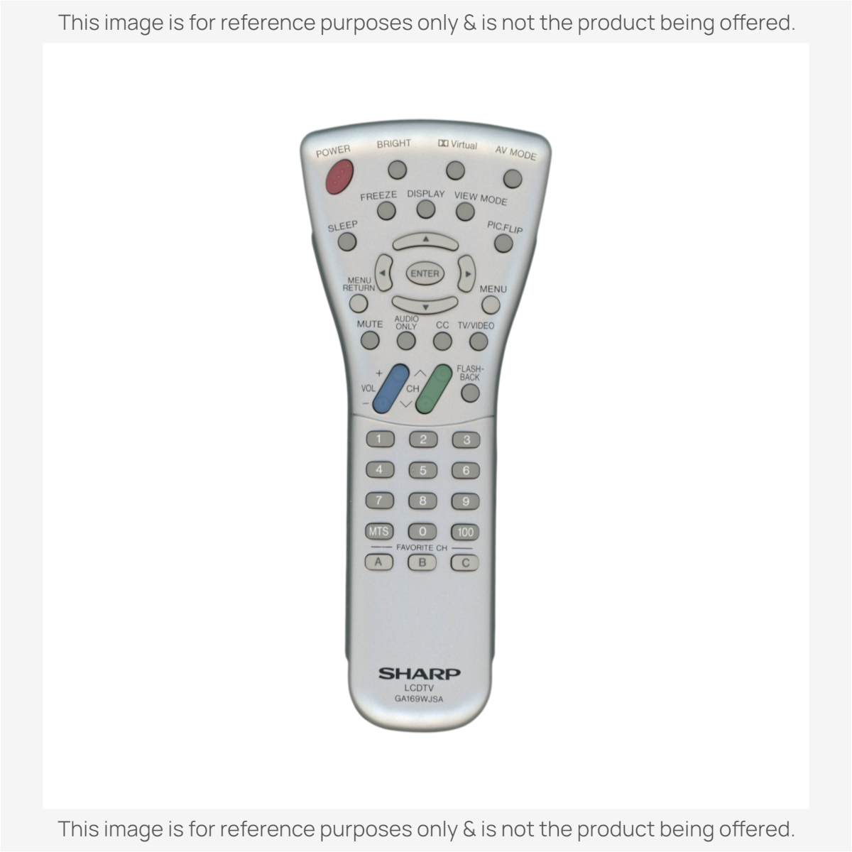 Anderic Substitute for Sharp GA169WJSA TV Remote Control [RRGB118WJSA]