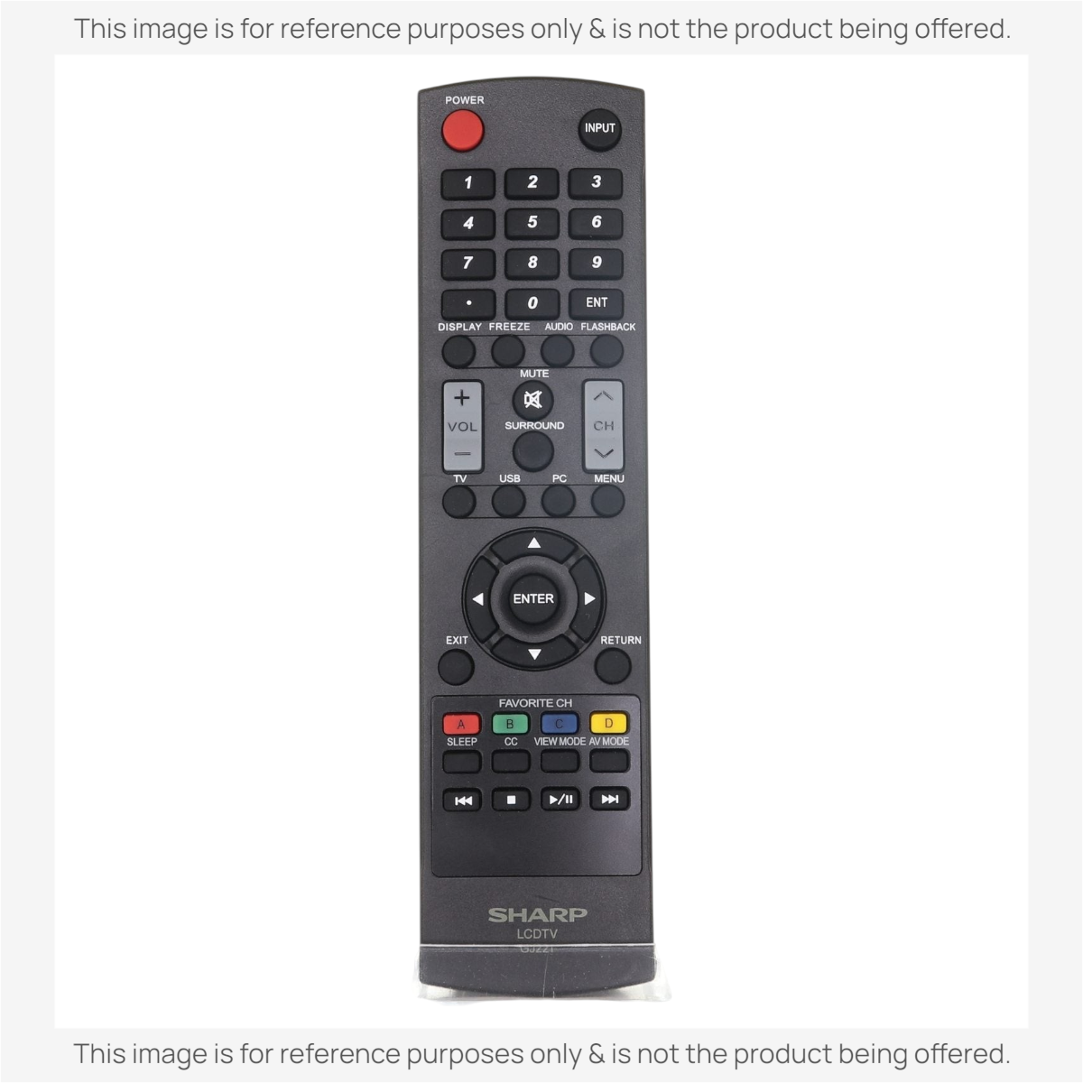 Anderic Substitute for Sharp GJ221 TV Remote Control [GJ221C]