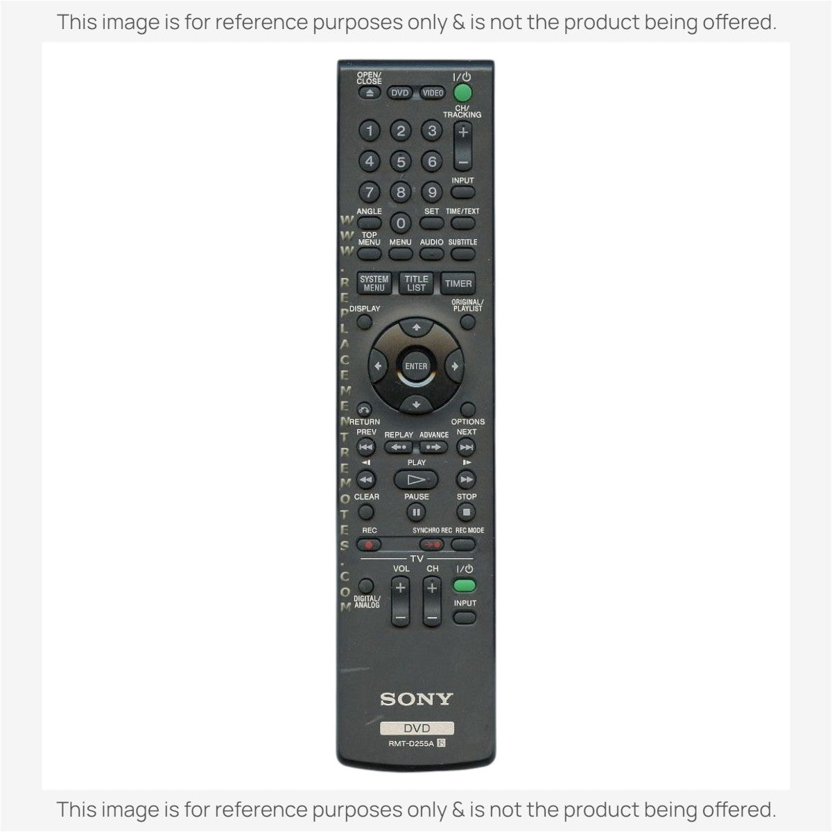 Anderic Substitute For Sony RMT-D255A DVD/VCR Remote Control 988512077 [RMC12249]