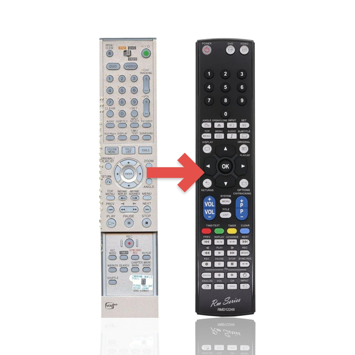 Anderic Substitute For Sony RMT-V505 DVD/VCR Combo Remote Control 147909411 [RMC12249]