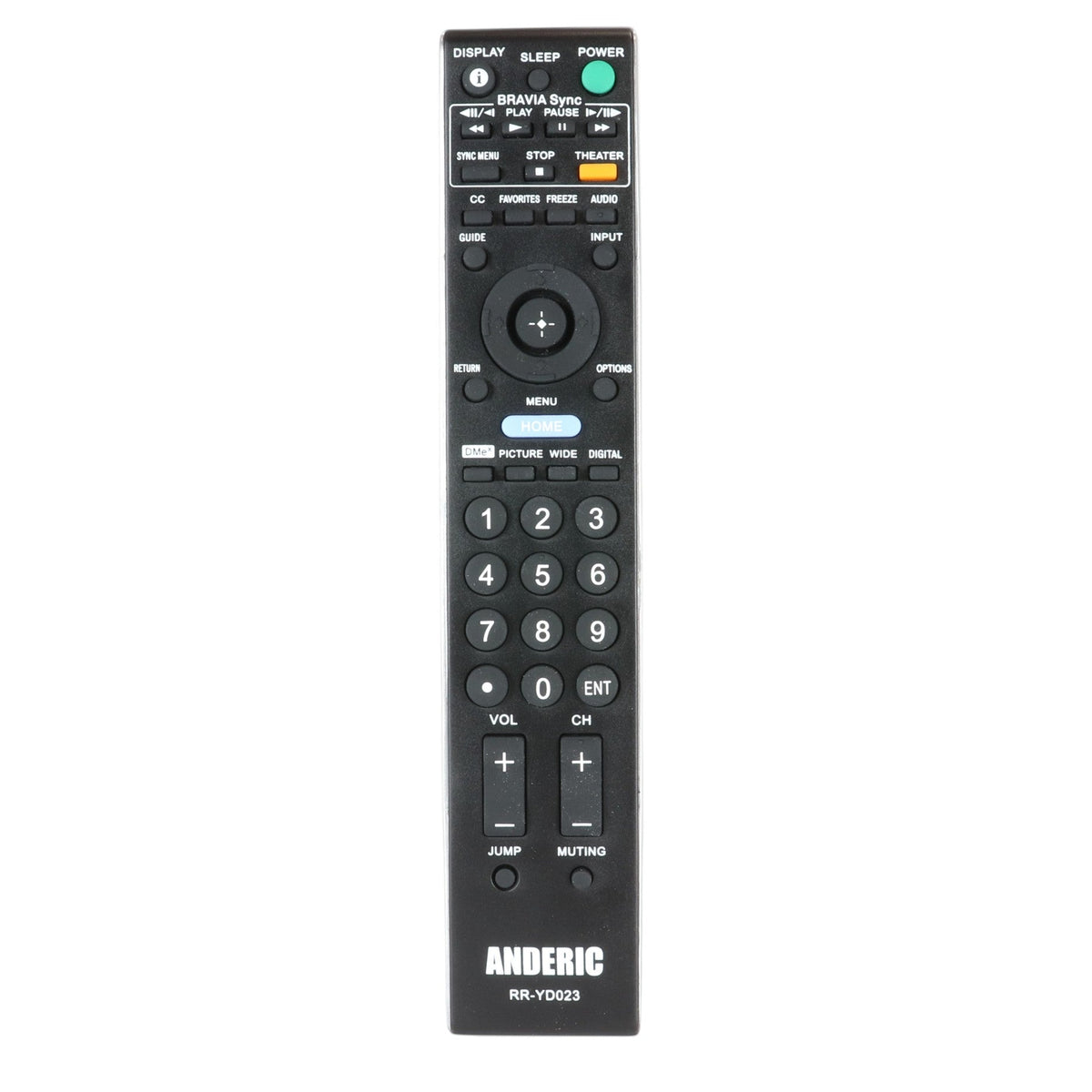 Anderic Substitute For Sony RM-YD037 TV Remote Control - RMYD037 [RRYD023]