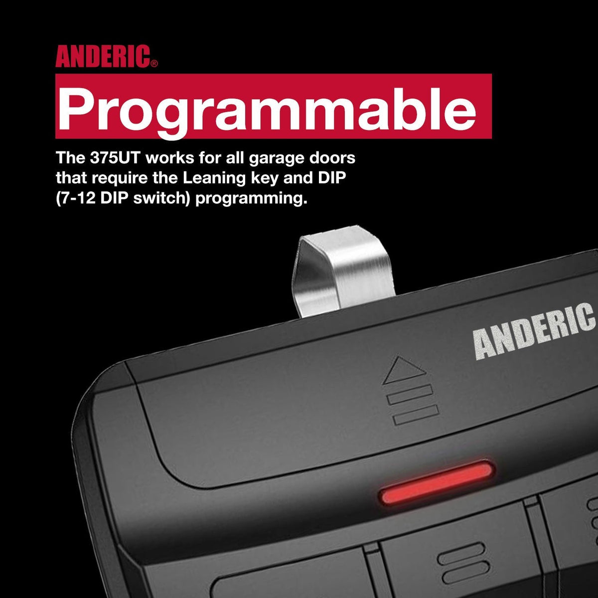 Anderic Substitute for Craftsman 139.53681b Garage Door Opener Remote Control [375UT-3button]
