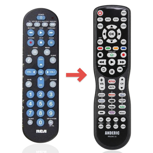 Anderic Substitute for RCA RCR4258R 4-Device Universal Remote Control [RRU401]