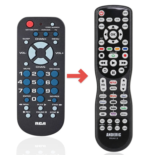 Anderic Substitute for RCA RCR503BE 3-Device Universal Remote Control [RRU401]