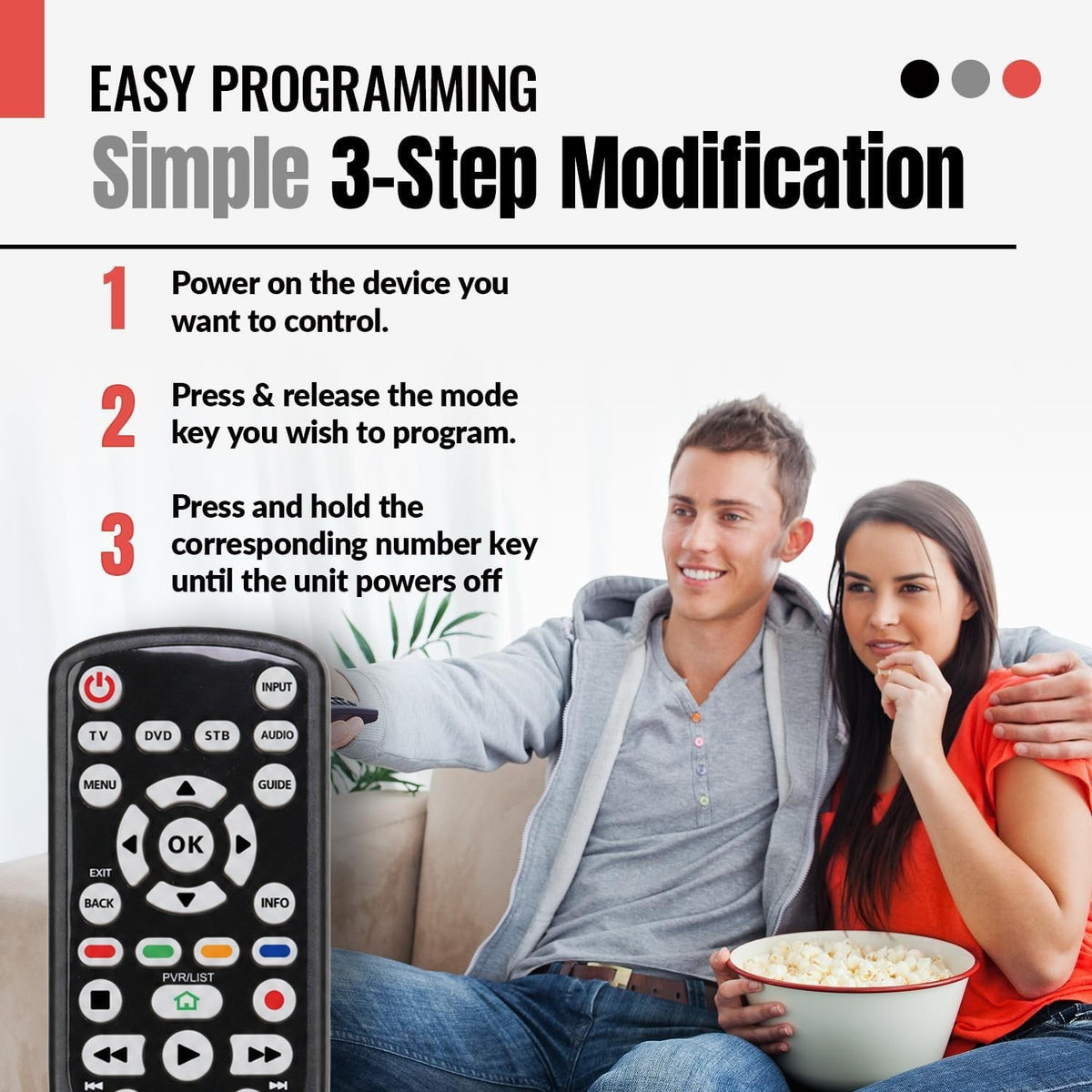 Anderic Substitute for RCA RCU410 4-Device Universal Remote Control [RRU401]