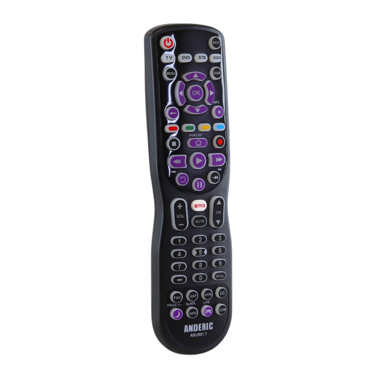 Anderic Substitute for Philips SRP9243B/27 4-Device Streaming Universal Remote Control [RRUR01]