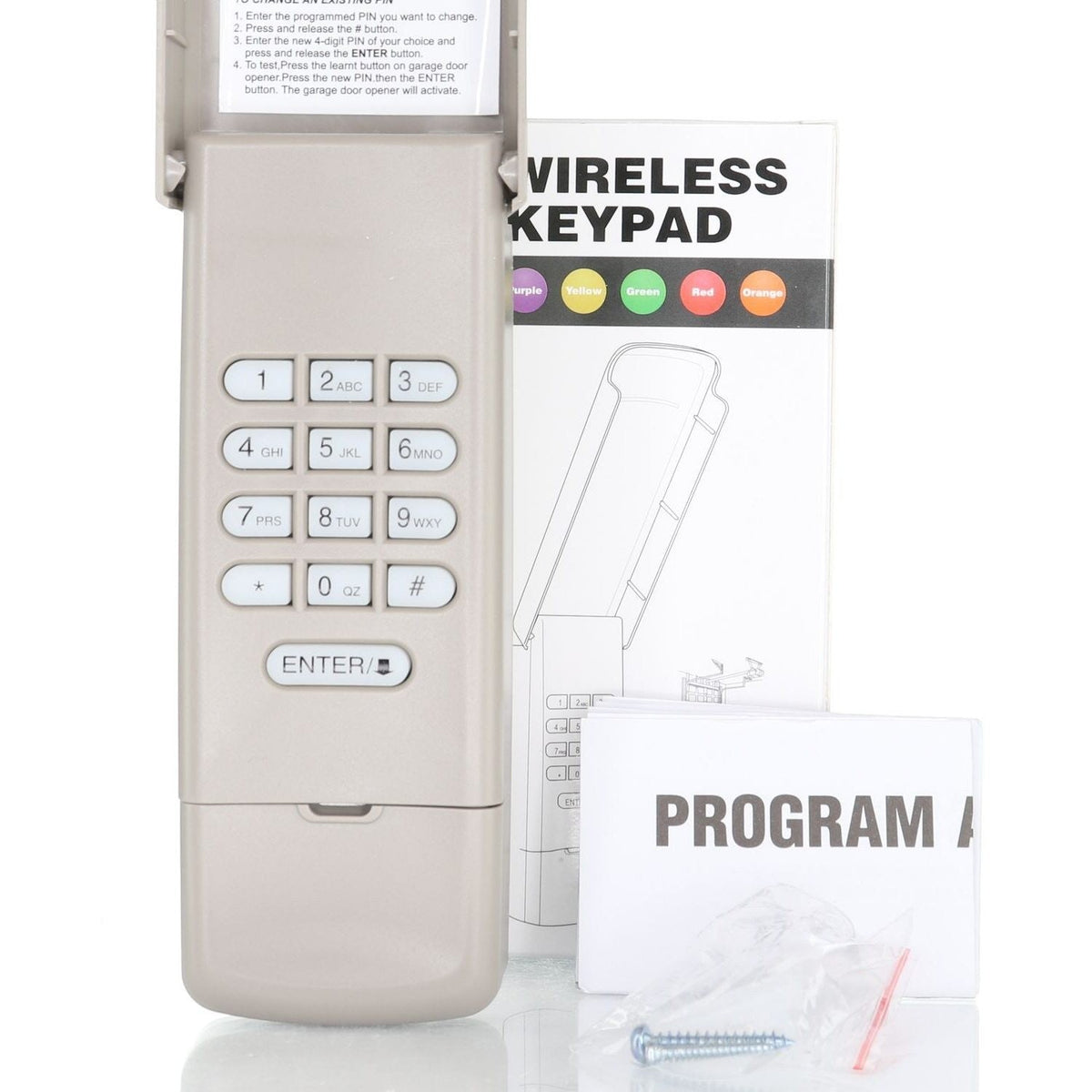 Anderic Substitute for Chamberlain 940D-01 Wireless Keyless entry 315 MHz Garage Door Opener Remote Control [877MAX]