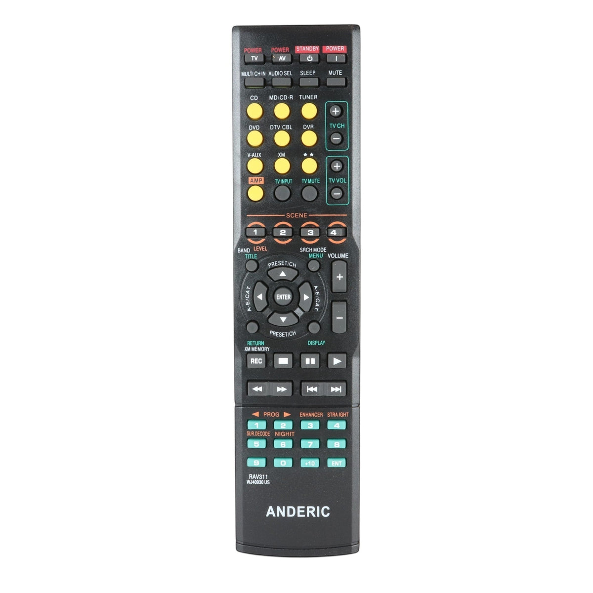Anderic Substitute For Yamaha RAV322 A/V Receiver Remote Remote Control [RRAV311]