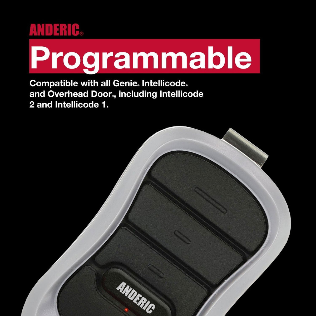 Anderic Substitute for Genie GM3T 3 BUTTON Garage Door Opener Remote Control [G3TBX]