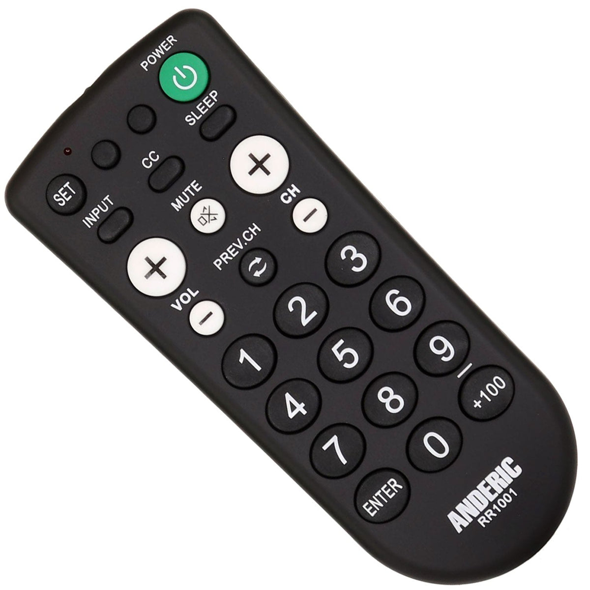 Anderic Substitute for Philips/Zenith ZN110 1-Device TV Universal Remote Control [RR1001]