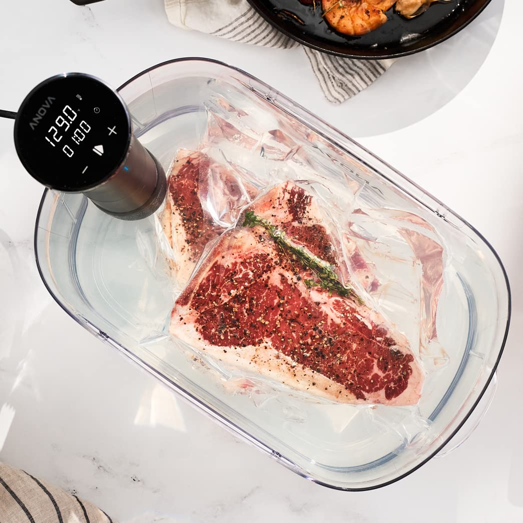 Anova Culinary Sous Vide Precision Cooker Mini, 850 Watts, Black and Orange, App Enabled, 2024 Model