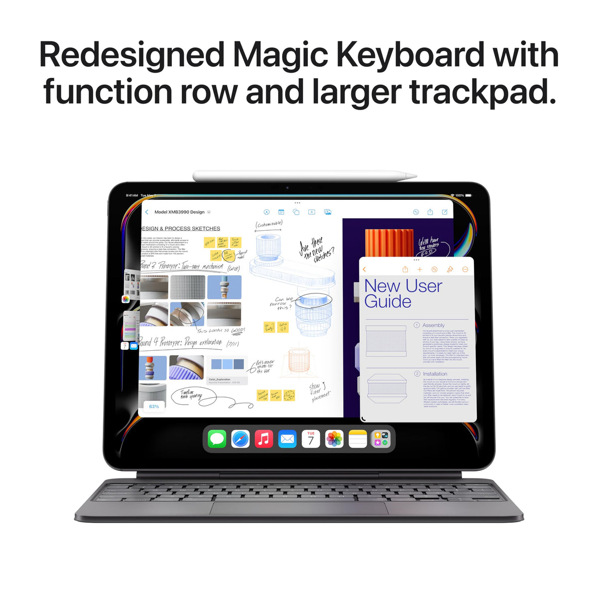 Apple iPad Magic Keyboard Case for iPad Pro 13-inch (M4 and M5), Great Typing Experience, Built-in Trackpad, Function Row, US English - Black