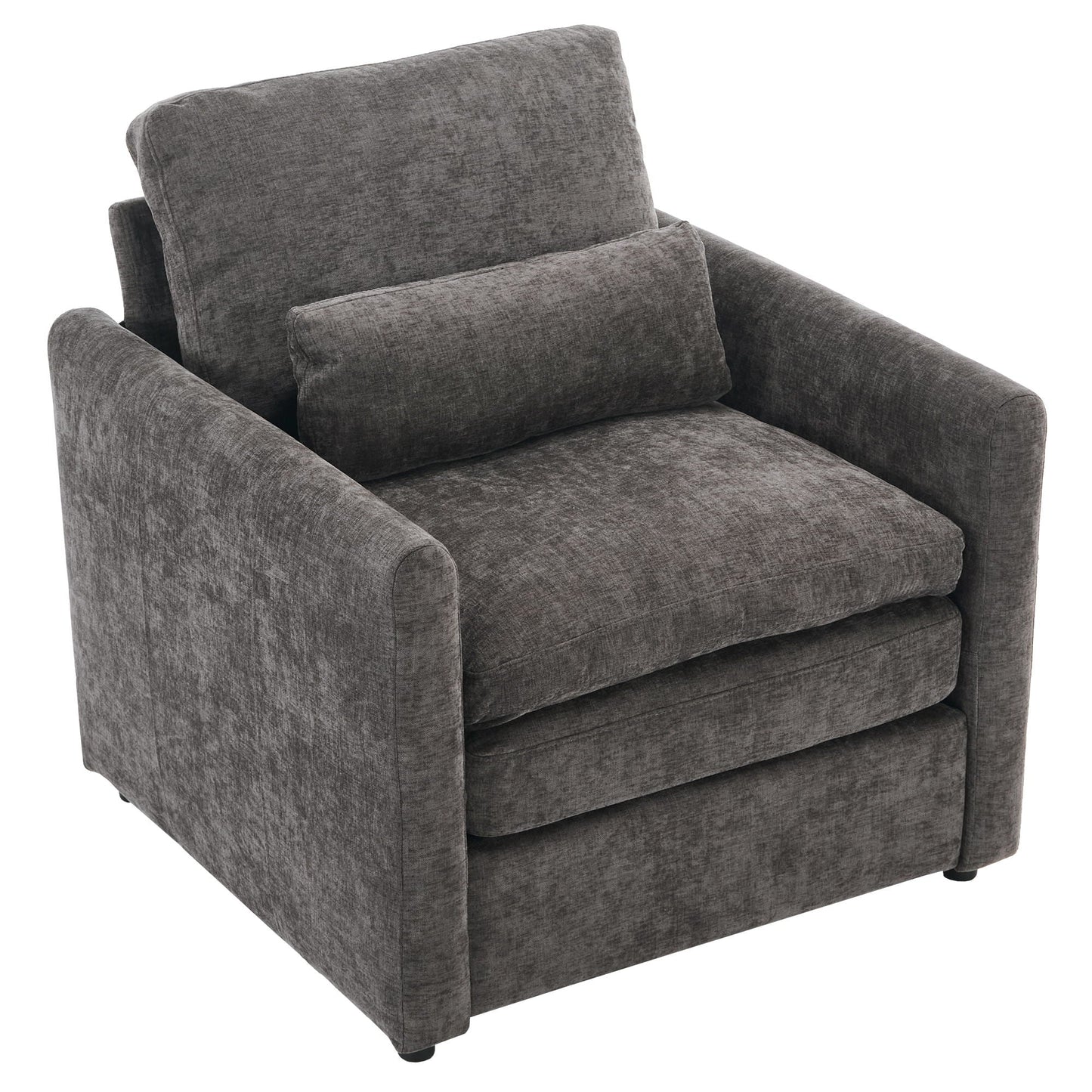 Cozy Upholstered Cushion Armchair For Living Room