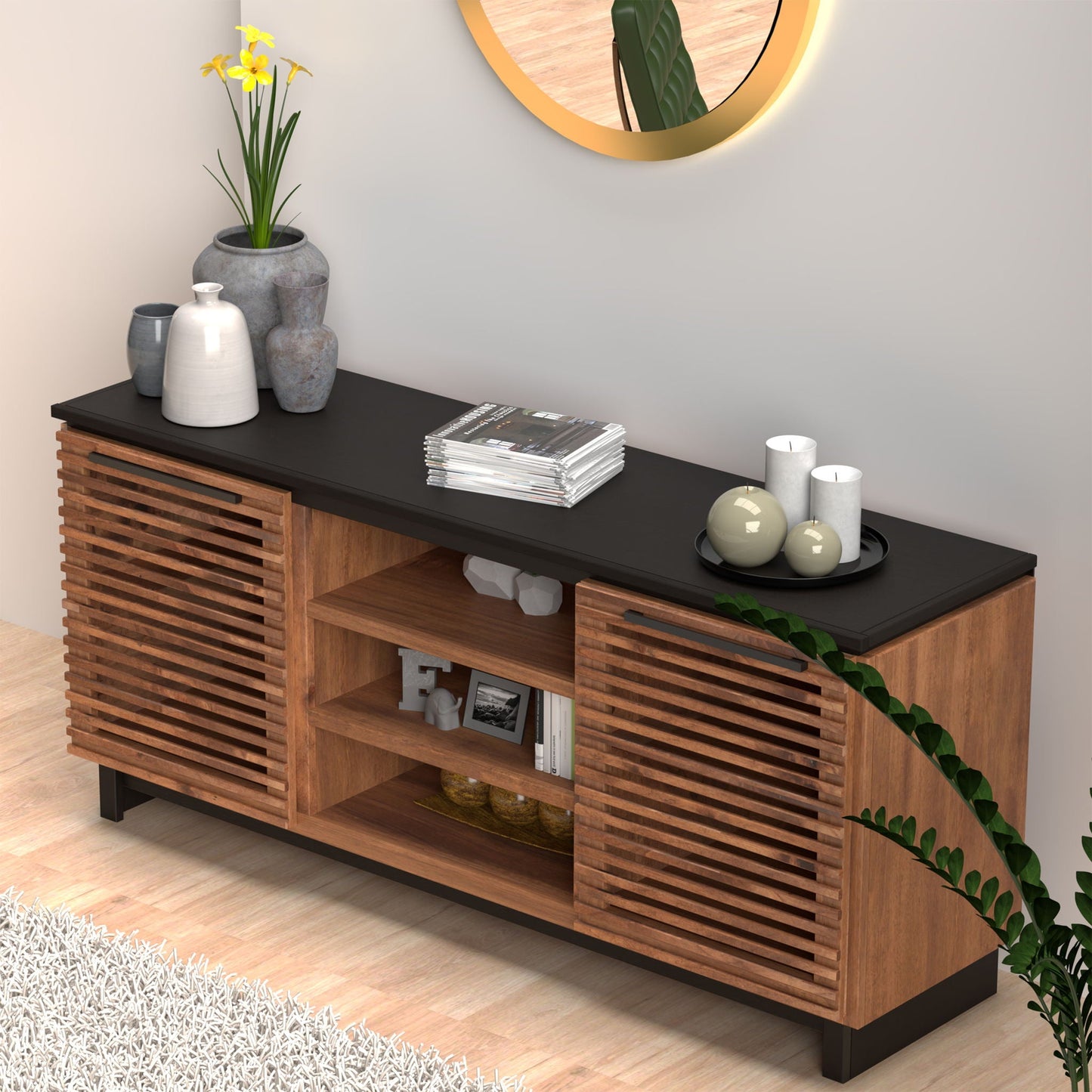 Cable Management TV Stand Console