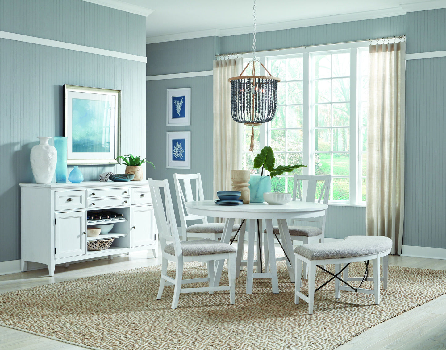 Heron Cove - Round Dining Table - Chalk White