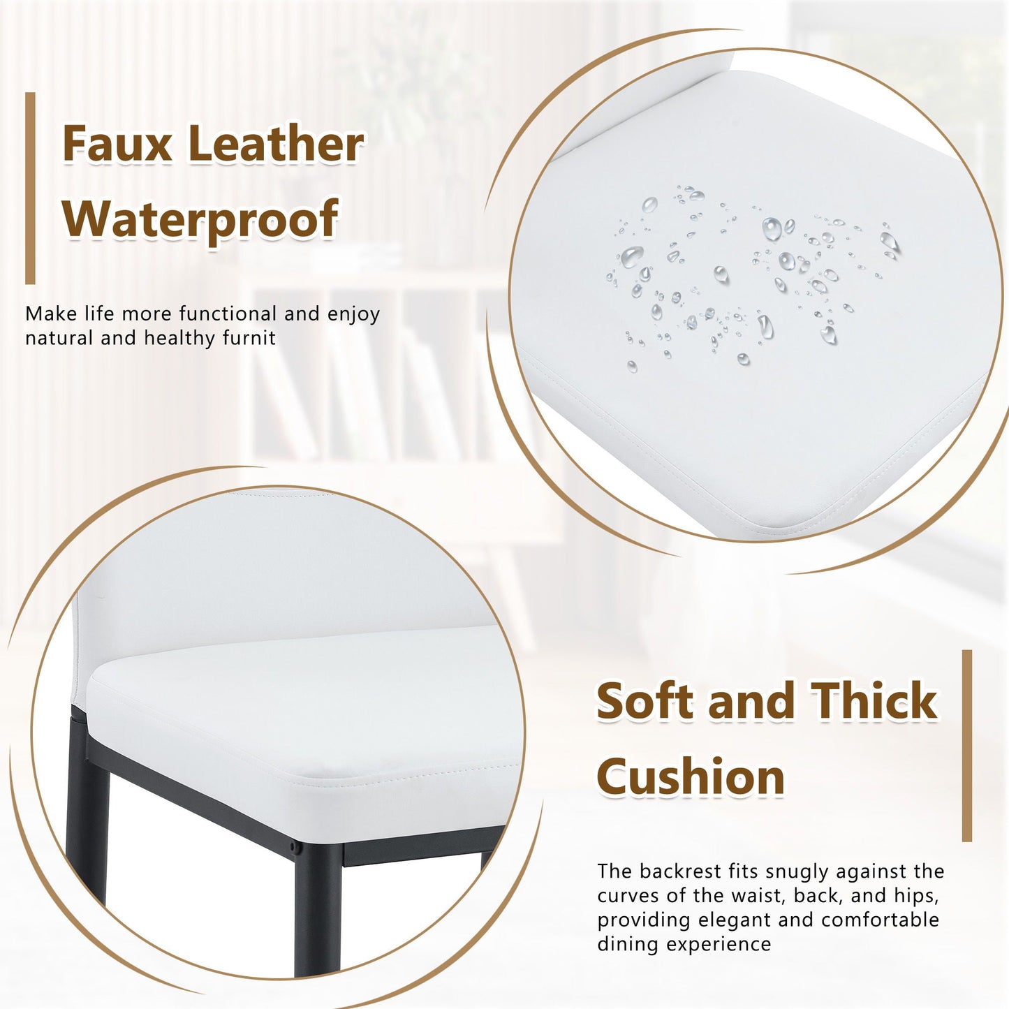 Dining Chairs With Shell Pattern, Comfort And Style
