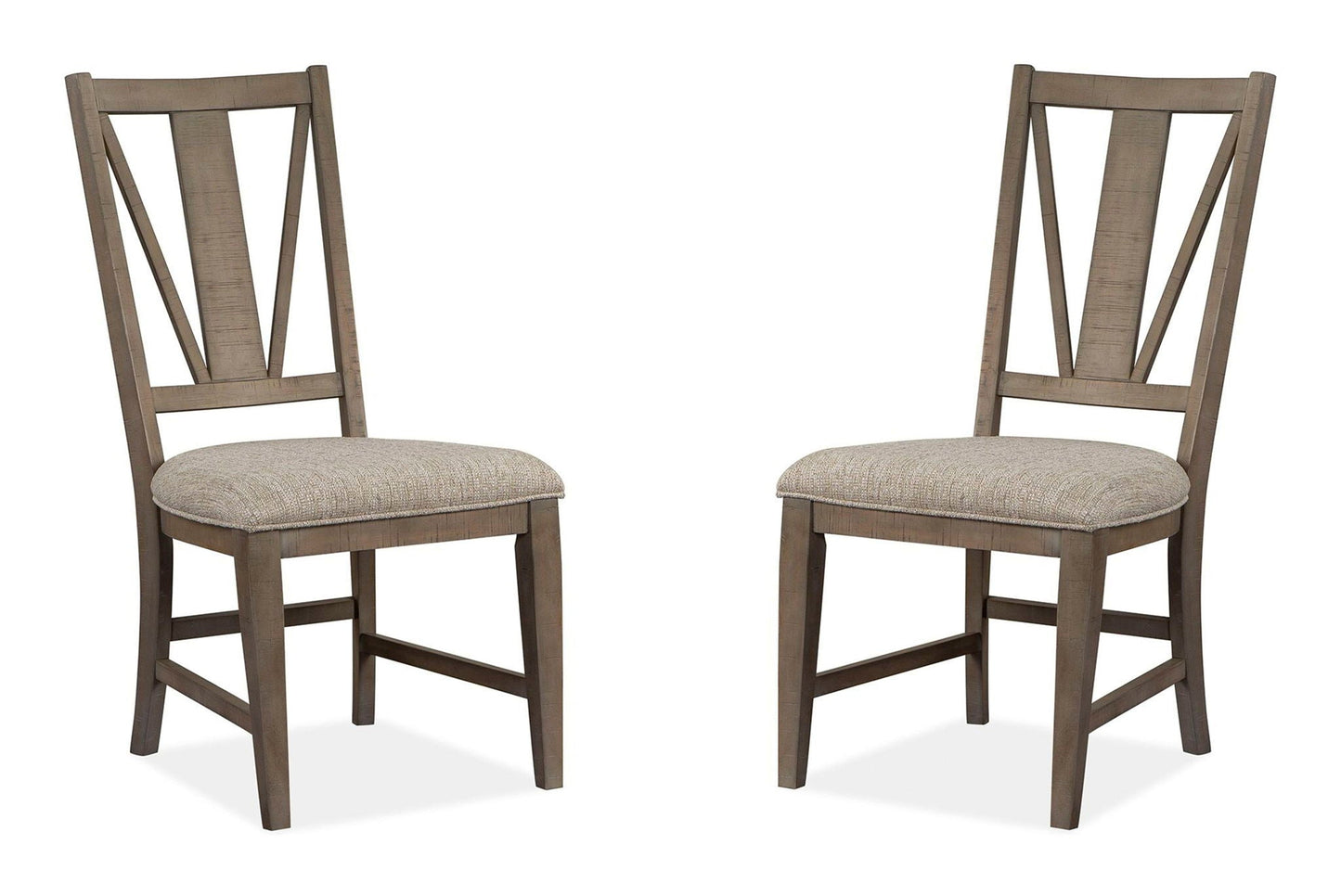 Paxton Place - Dining Side Chair With Upholstered Seat (Set of 2) - Dovetail Gray