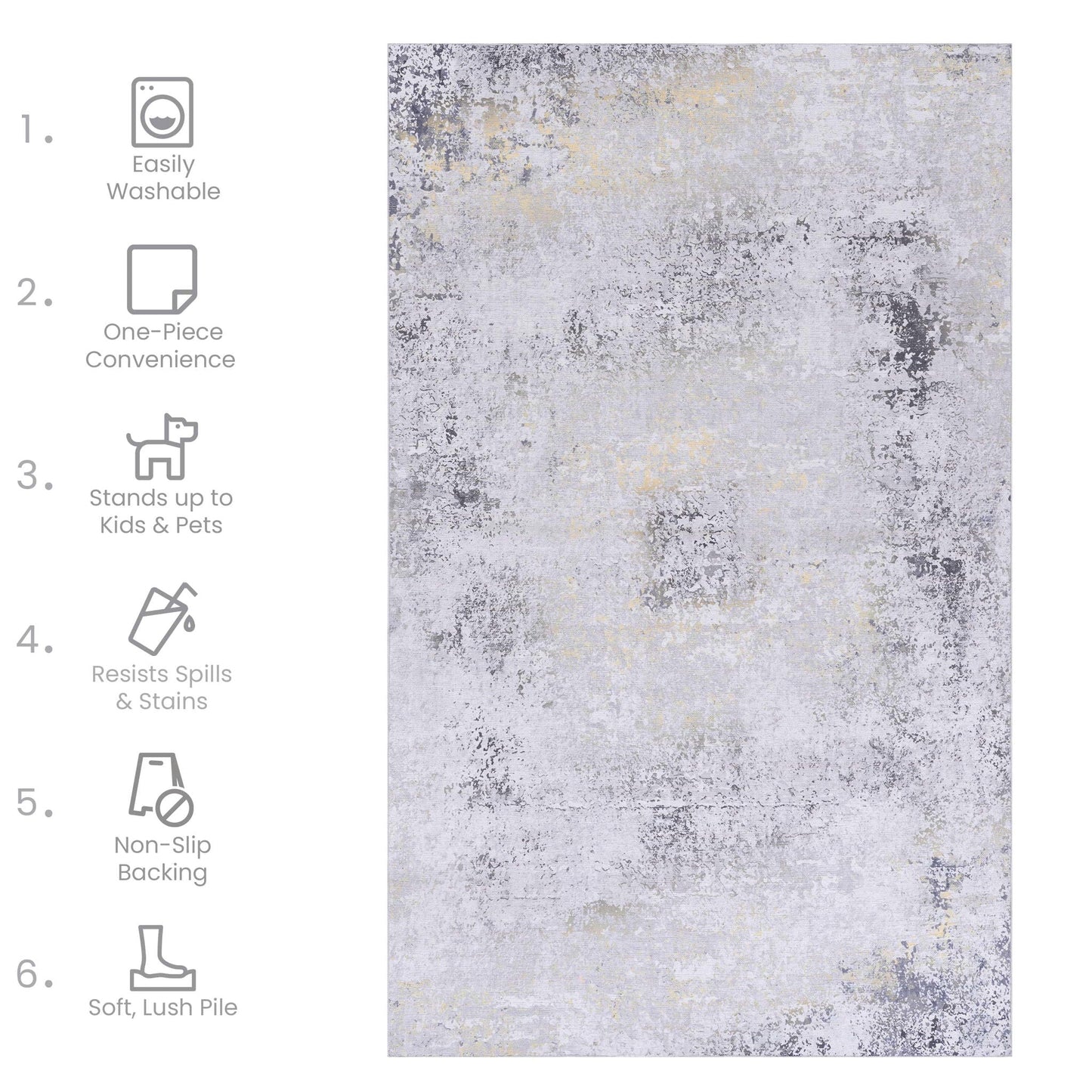 Maval - Stunning Washable Runner Rug