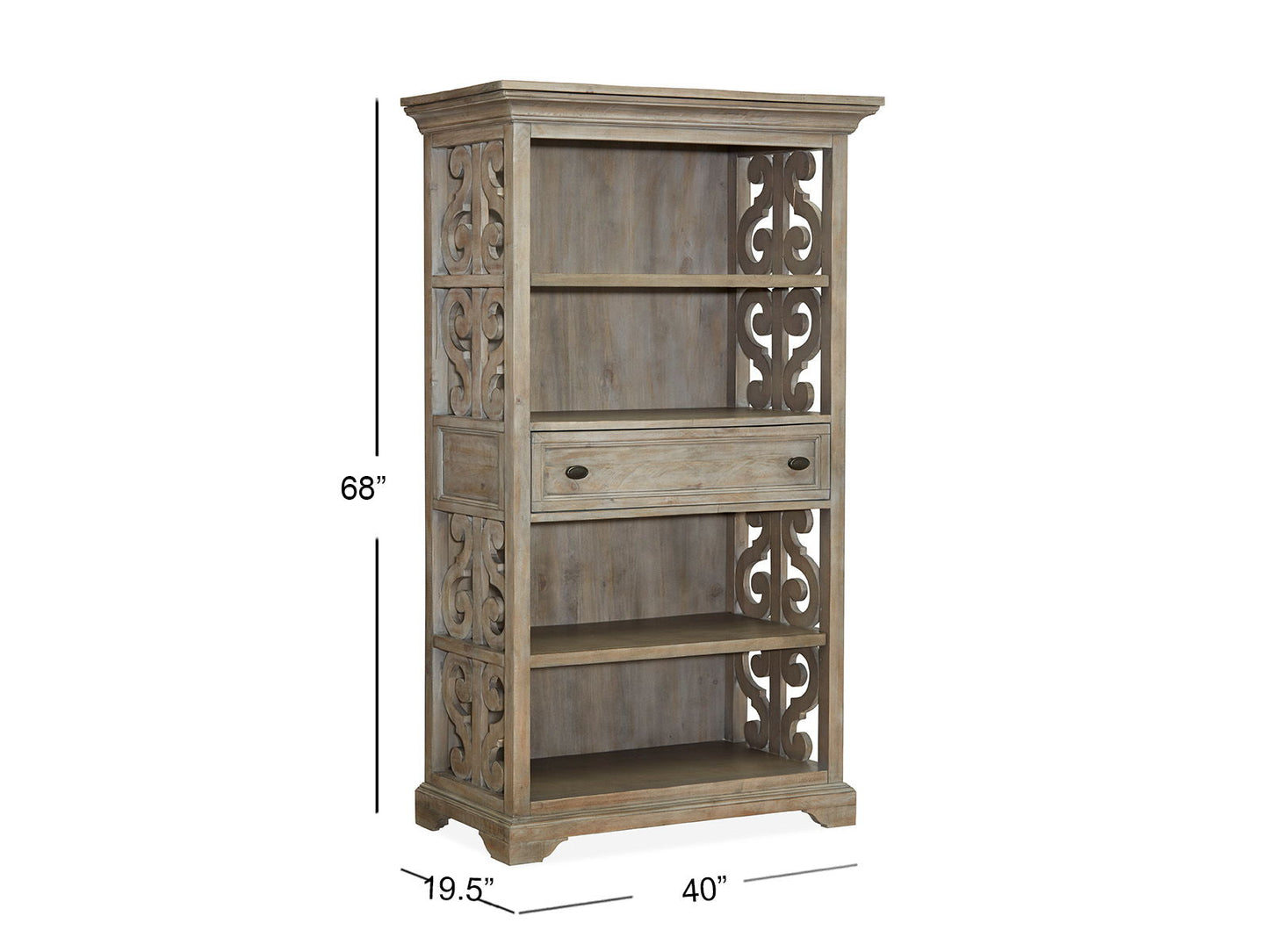 Tinley Park - Bookcase - Dove Tail Gray