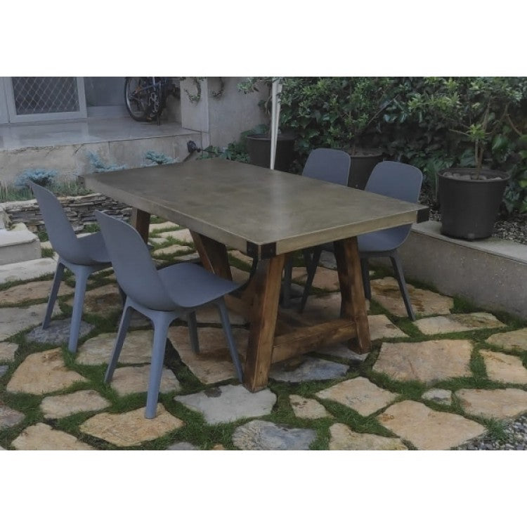 Lightweight Glass Fiber Reinforced Concrete Dining Table Barocco Valhalla 43 x 126