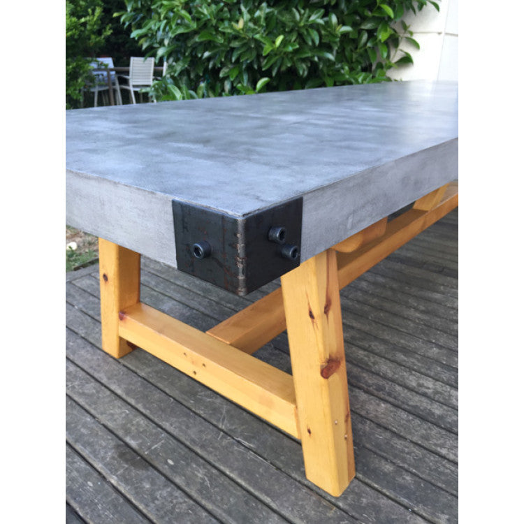 Lightweight Concrete Dining Table 39x110 - Industrial Barocco