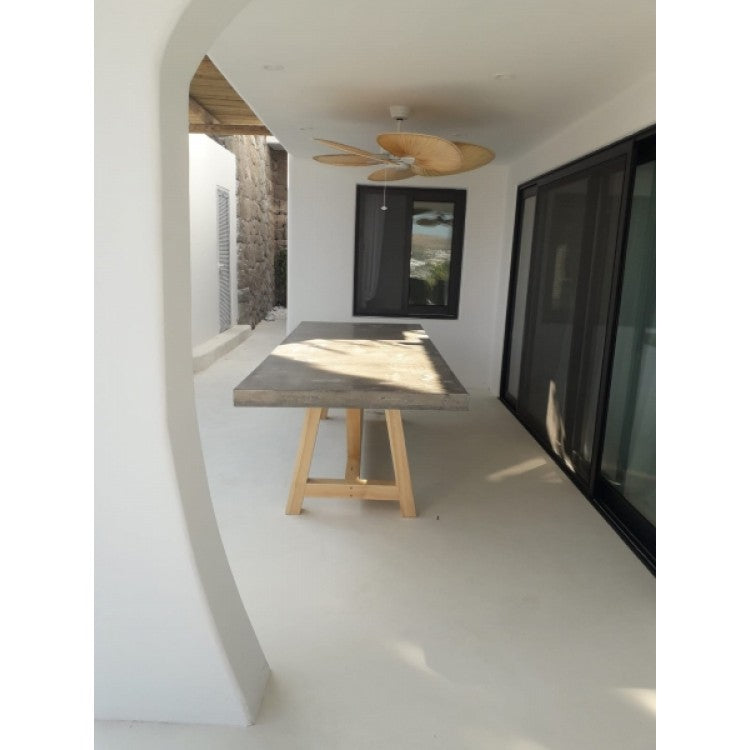 Lightweight Concrete Dining Table 39x110 - Industrial Barocco