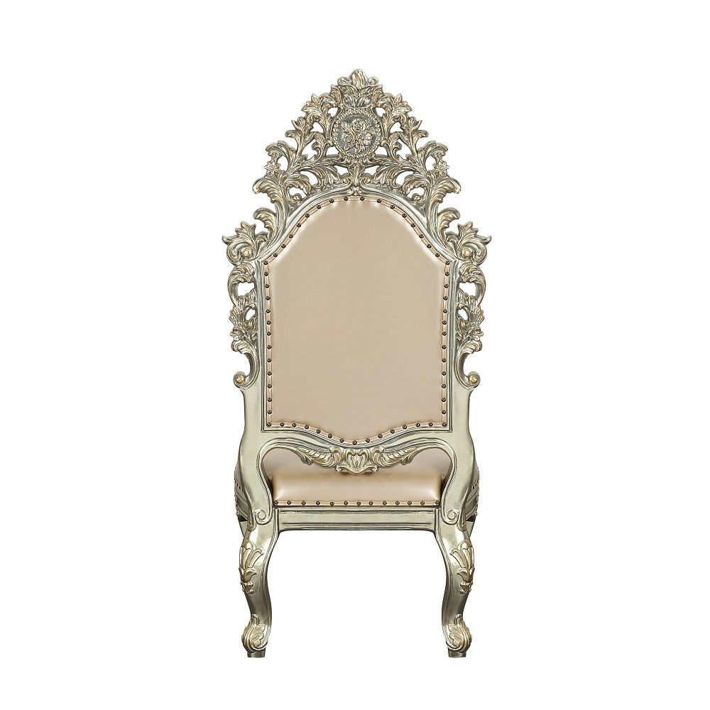 Sorina - Side Chair (Set of 2) - Synthetic Leather & Antique Gold