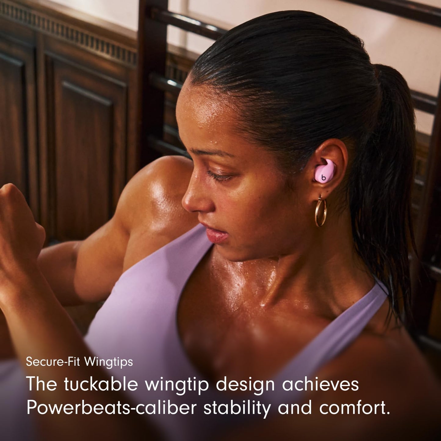 Beats Powerbeats Fit - Wireless Noise Cancelling Workout Earbuds with Secure-Fit Wingtips, Up to 30-Hour Battery Life, Sweat & Water Resistant, Apple & Android Compatible - Jet Black