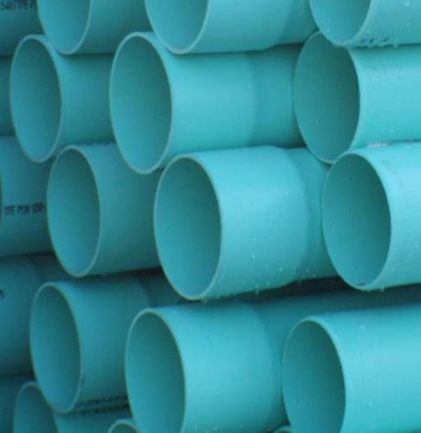 VENTRAL SDR 35 PVC SEWER MAIN Pipe 4 Inch (4.5 OD), Green, Cut Lengths for Plumbing Sewer Waste