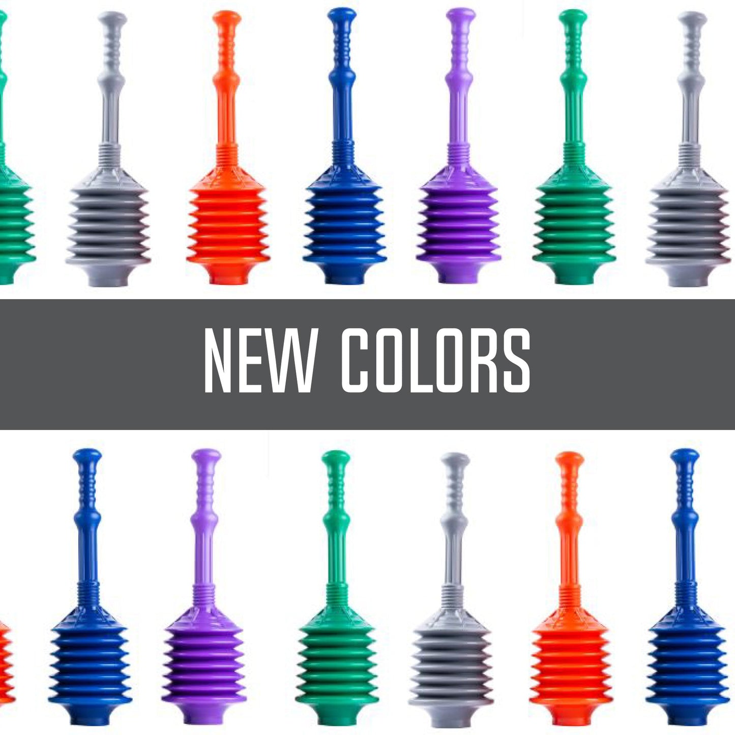 Bellows Accordion Toilet Plunger (Grey)