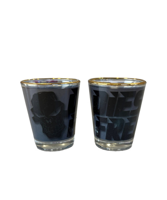 Black Diesel Freak Shot Glass with Gold Rim