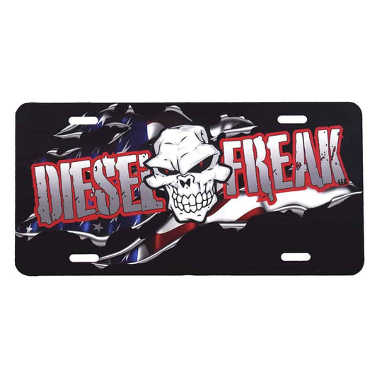 Black Flag Rip License Plate American Pride