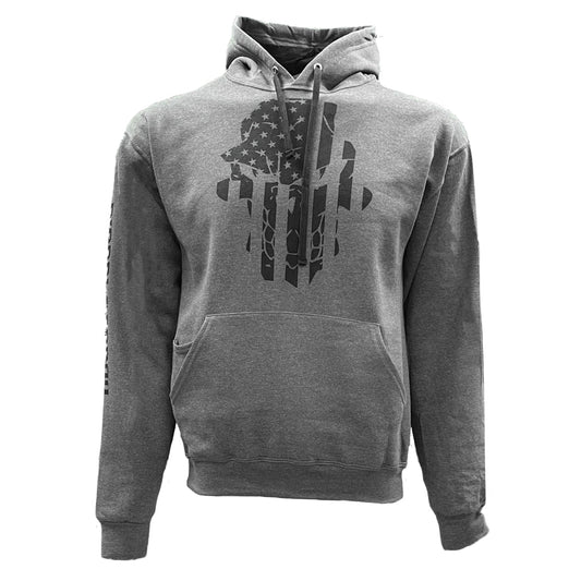 Charcoal Grey Patriot Flag Hoodie