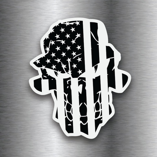 Blackout Flag Skully Magnet