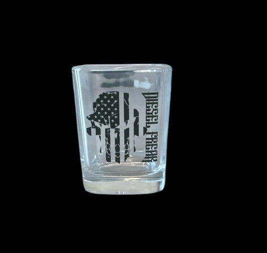 Blackout Skully  Clear Shotglass