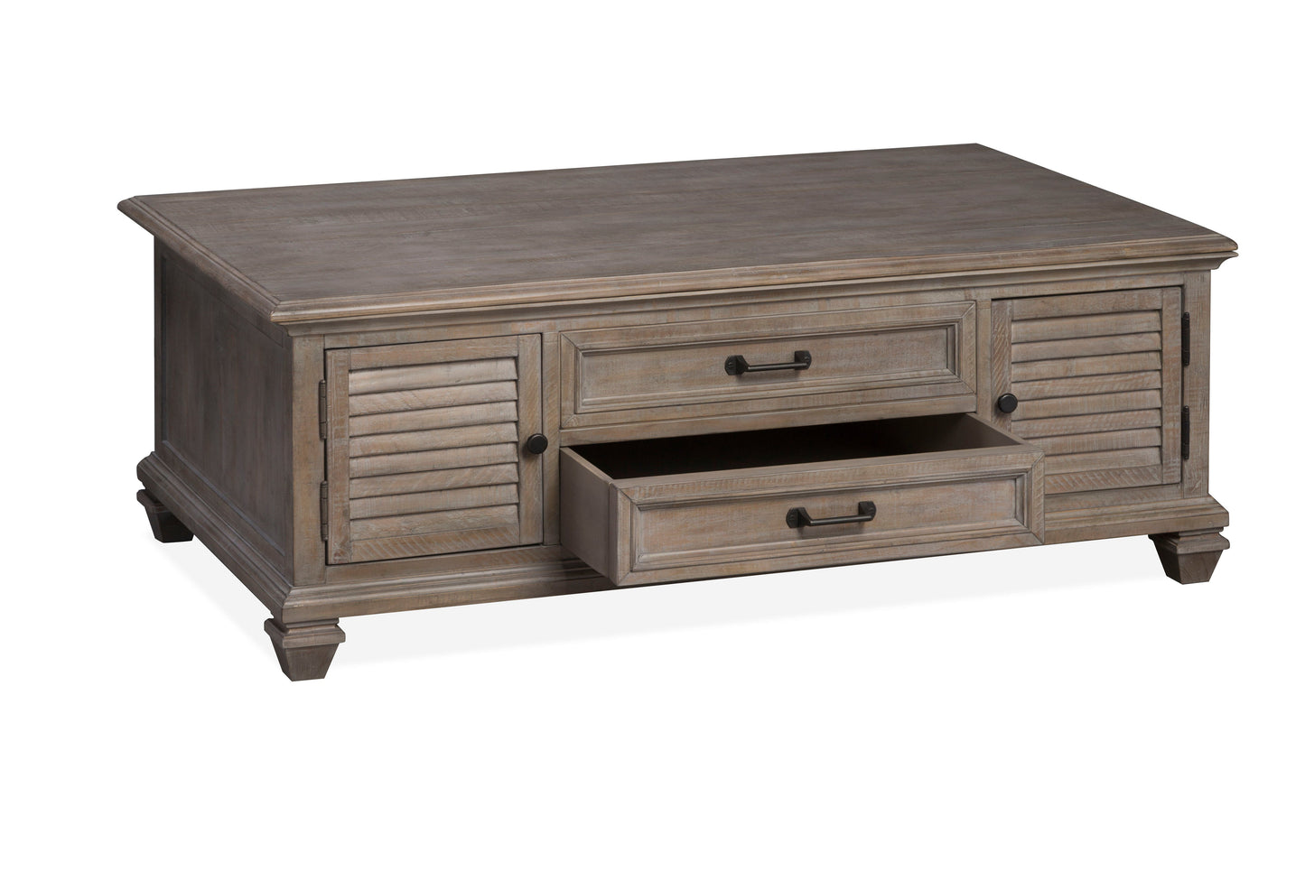 Lancaster - Lift Top Storage Cocktail Table (With Casters) - Dove Tail Gray