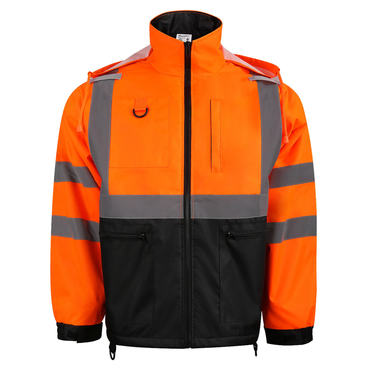 Hi-Vis Class 3 Zip-Up Jacket with Hood