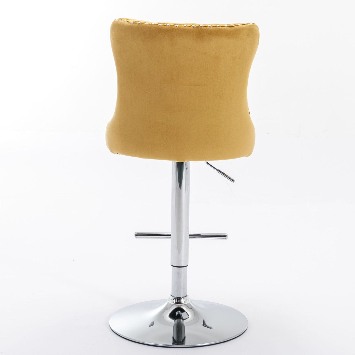 Swivel Barstools Adjusatble Seat Height From 25-33", Modern Upholstered Base Bar Stools With Backs Comfortable Tufted For Home Pub And Kitchen Island (Set of 2)