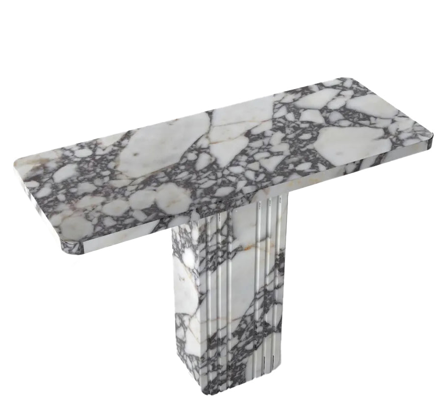 Calacatta Viola White Marble Designer Console - Polished 40x15