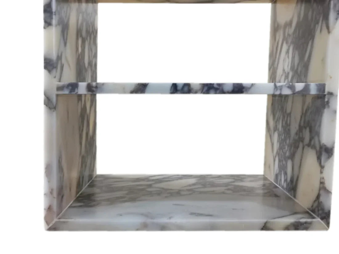 Calacatta Viola Marble End Table Nightstand Polished 14x18x18