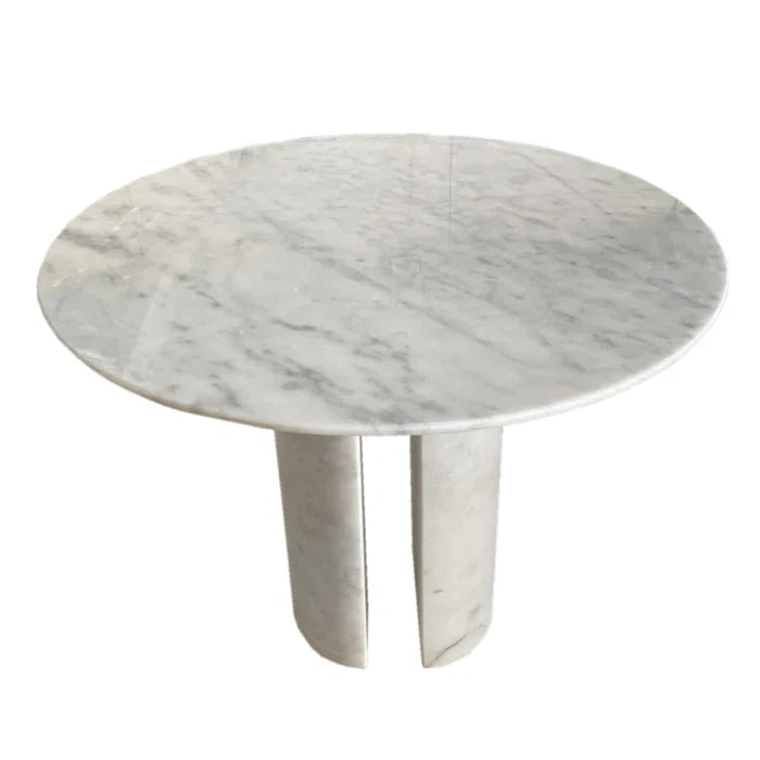 Carrara White Marble End Table with Marble Legs Polished 18x22