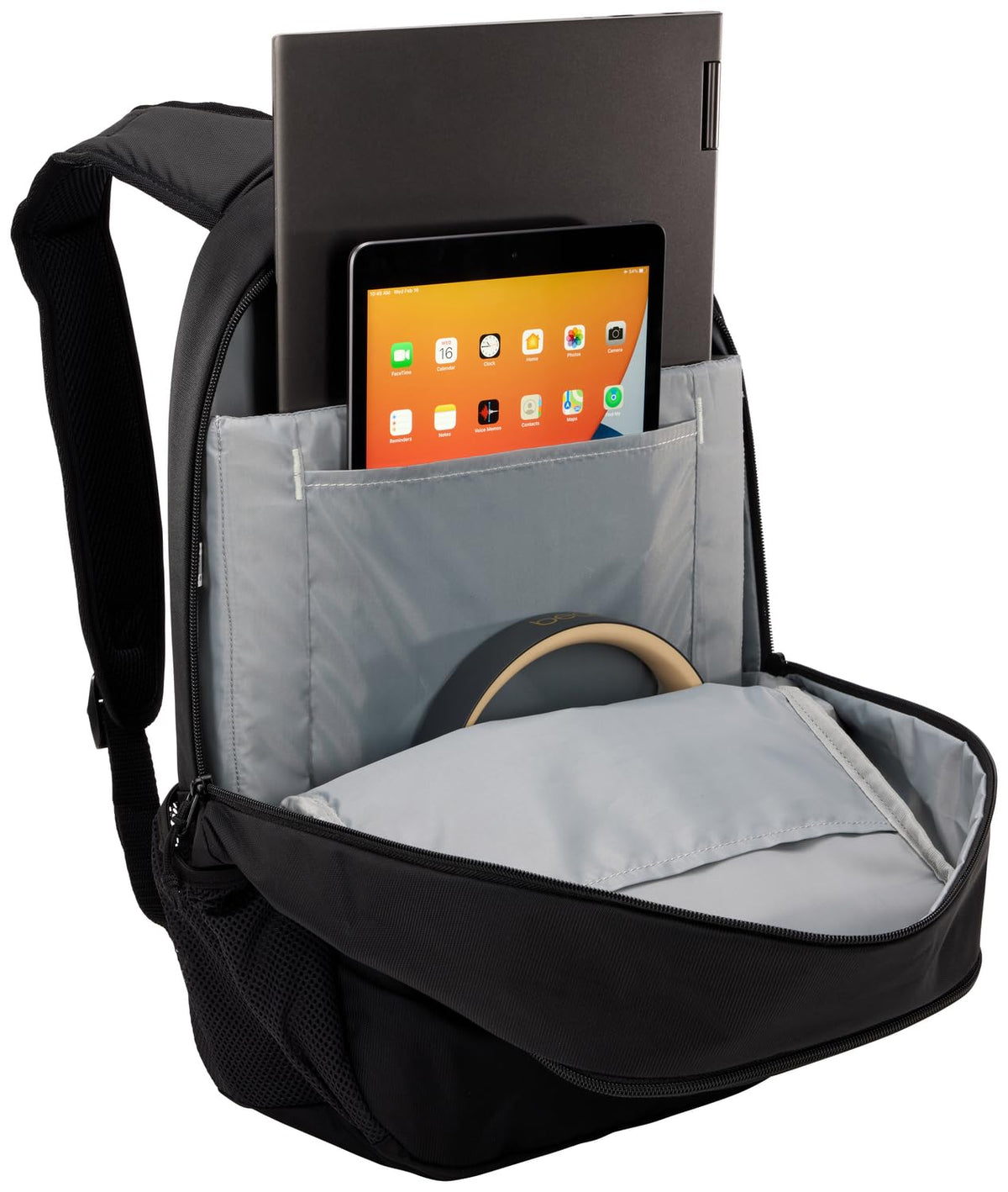 CASE LOGIC - Accessories yellow recycled backpack 15.6 in black