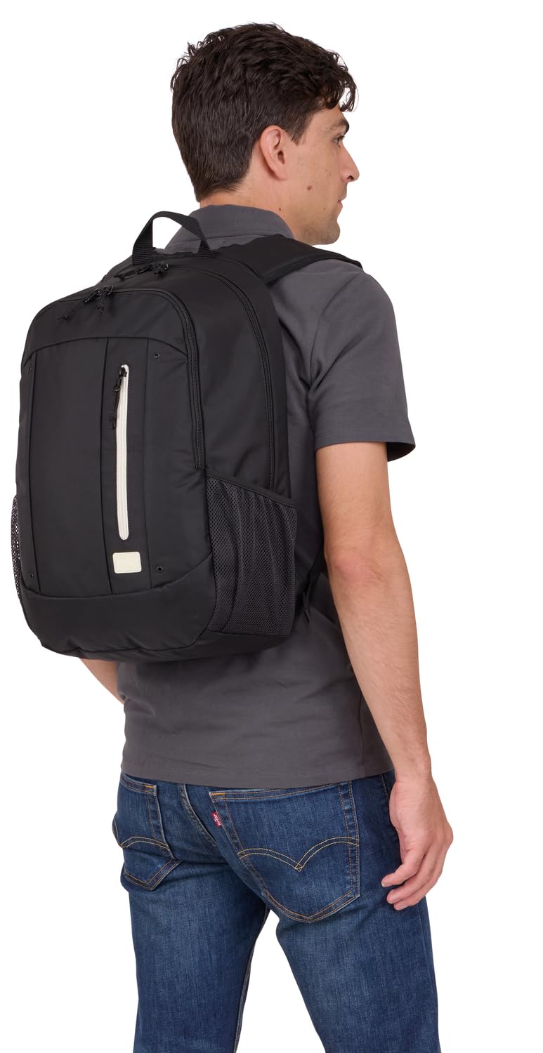 CASE LOGIC - Accessories yellow recycled backpack 15.6 in black