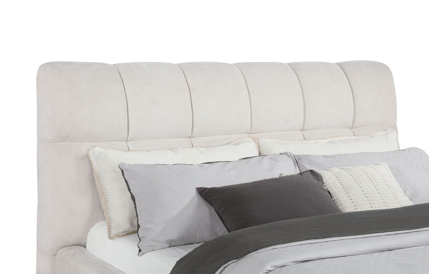 Nollet 48-inch Upholstered California King Platform Bed Cream