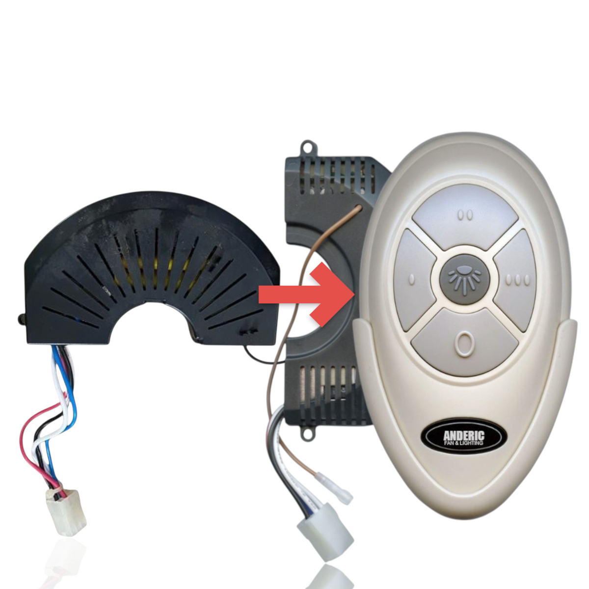 Anderic Substitute for Harbor Breeze MR58A 3-Speed Learning Ceiling Fan Receiver [FAN35T-FAN30R-KIT]