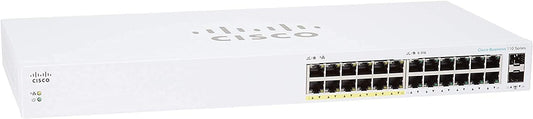 Cisco Business CBS110-24PP Unmanaged Switch | 24 Port GE | Partial PoE | 2x1G SFP Shared | Cisco (CBS110-24PP-NA) (Renewed)