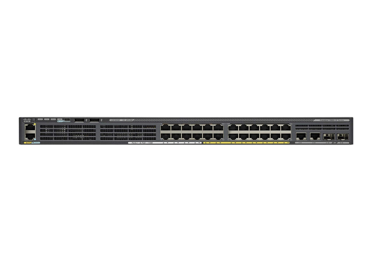Cisco Catalyst WS-C2960X-24PS-L 24-Port PoE Ethernet Network Switch (Renewed)