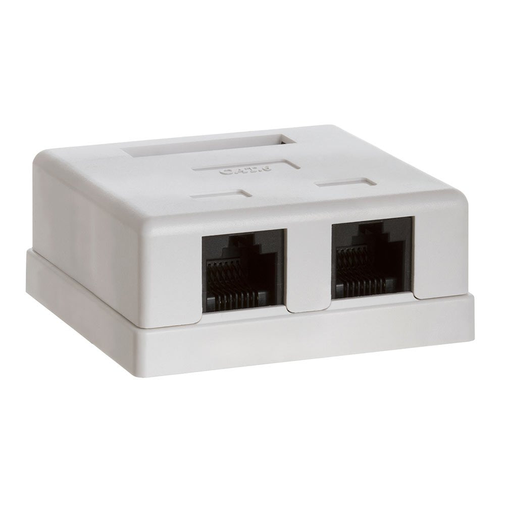 Cmple - 1 Port Keystone Jack Surface Mount Box, Single Port Surface Mount Box for Network, RJ45 Single Hole Keystone Jack